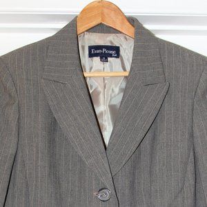 Evan-Picone Grey/Tan Striped Pants Suit Size 12